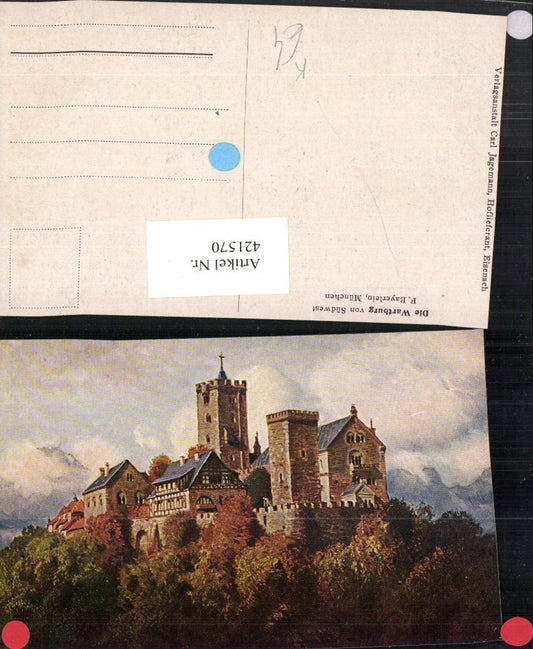 421570, Artist AK F. Bayerlein Eisenach Wartburg Castle