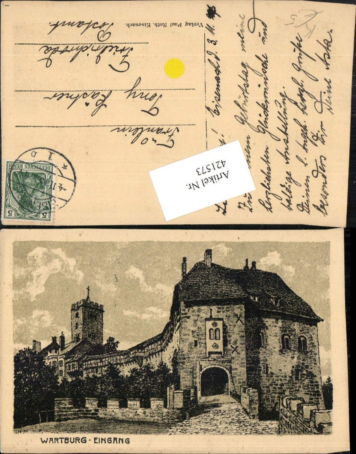 421573,Künstler AK Eisenach Wartburg Burg