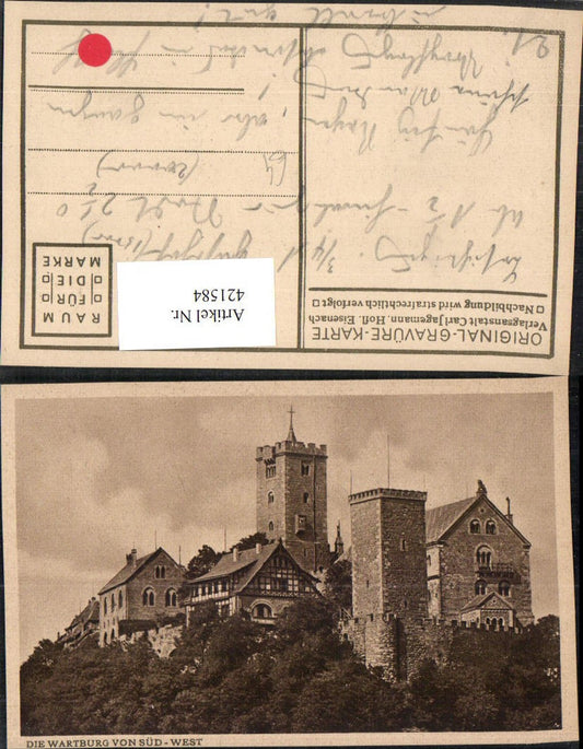 421584, Eisenach Wartburg Castle pub C. Jagemann