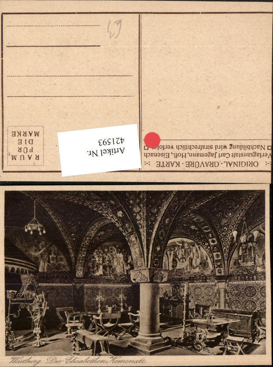 421593, Eisenach Wartburg Castle Elisabethen Kemenate Interior view