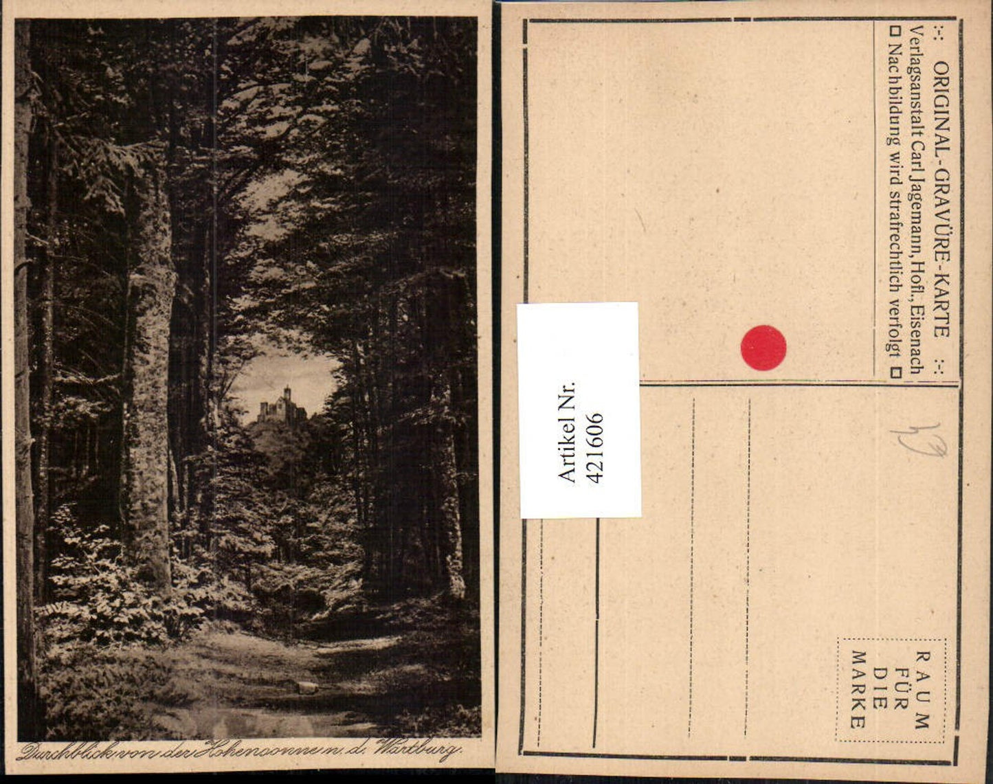 421606, Eisenach View from the Hohensonne and Wartburg Castle