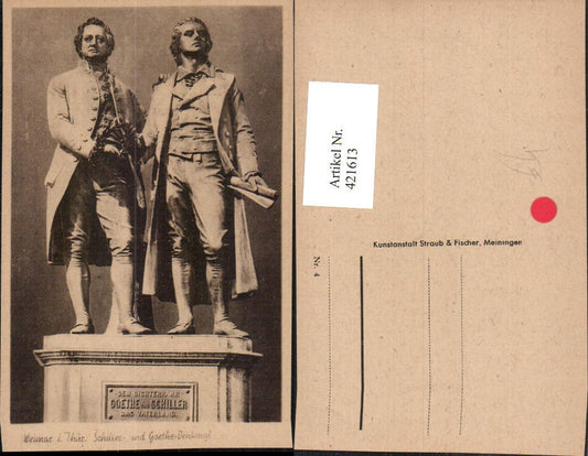 421613,Weimar Schiller- und Goethe-Denkmal Statue