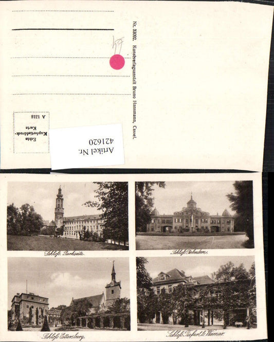421620,Weimar Schloss Ettersburg Tiefurt Mehrbildkarte