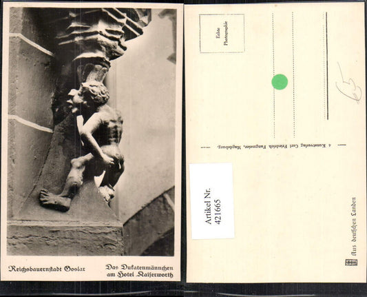 421665,Goslar Dukatenmännchen am Hotel Kaiserworth