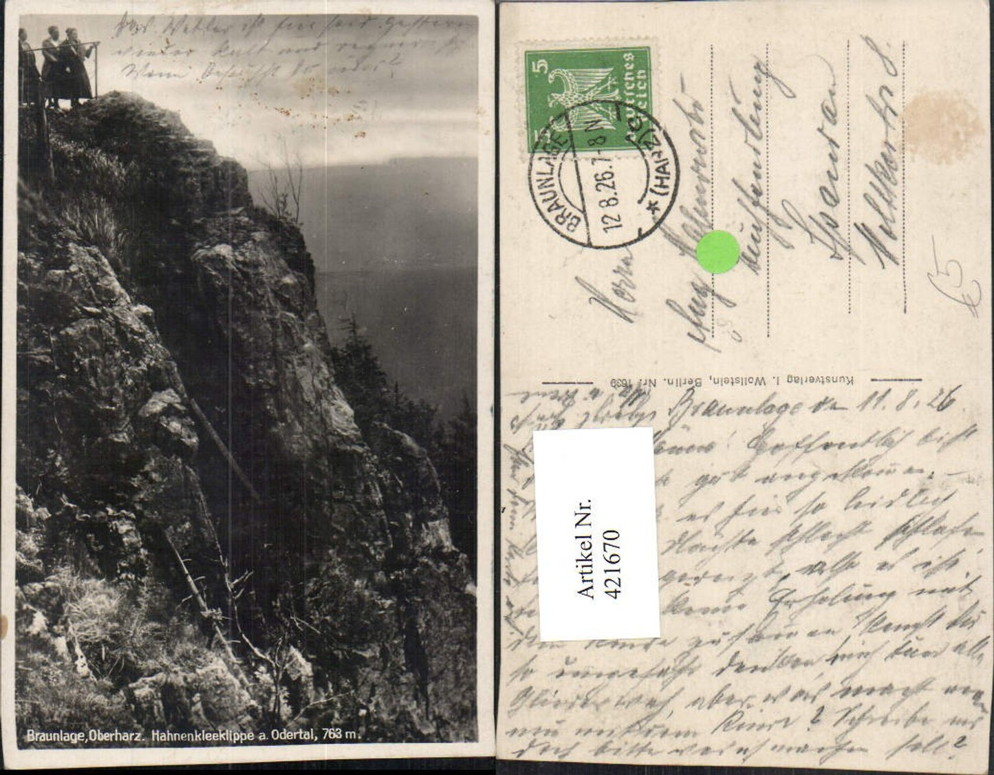 421670,Braunlage im Oberharz Hahnenkleeklippe Klippe Felsen