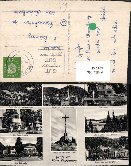 421734,Bad Harzburg Totale Casino Seilbahn Kurhaus Mehrbildkarte