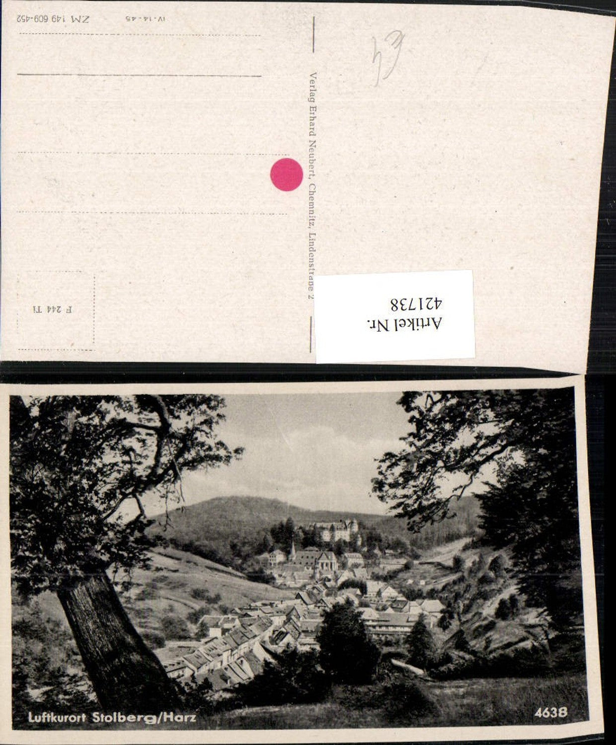 421738,Stolberg am Harz Totale