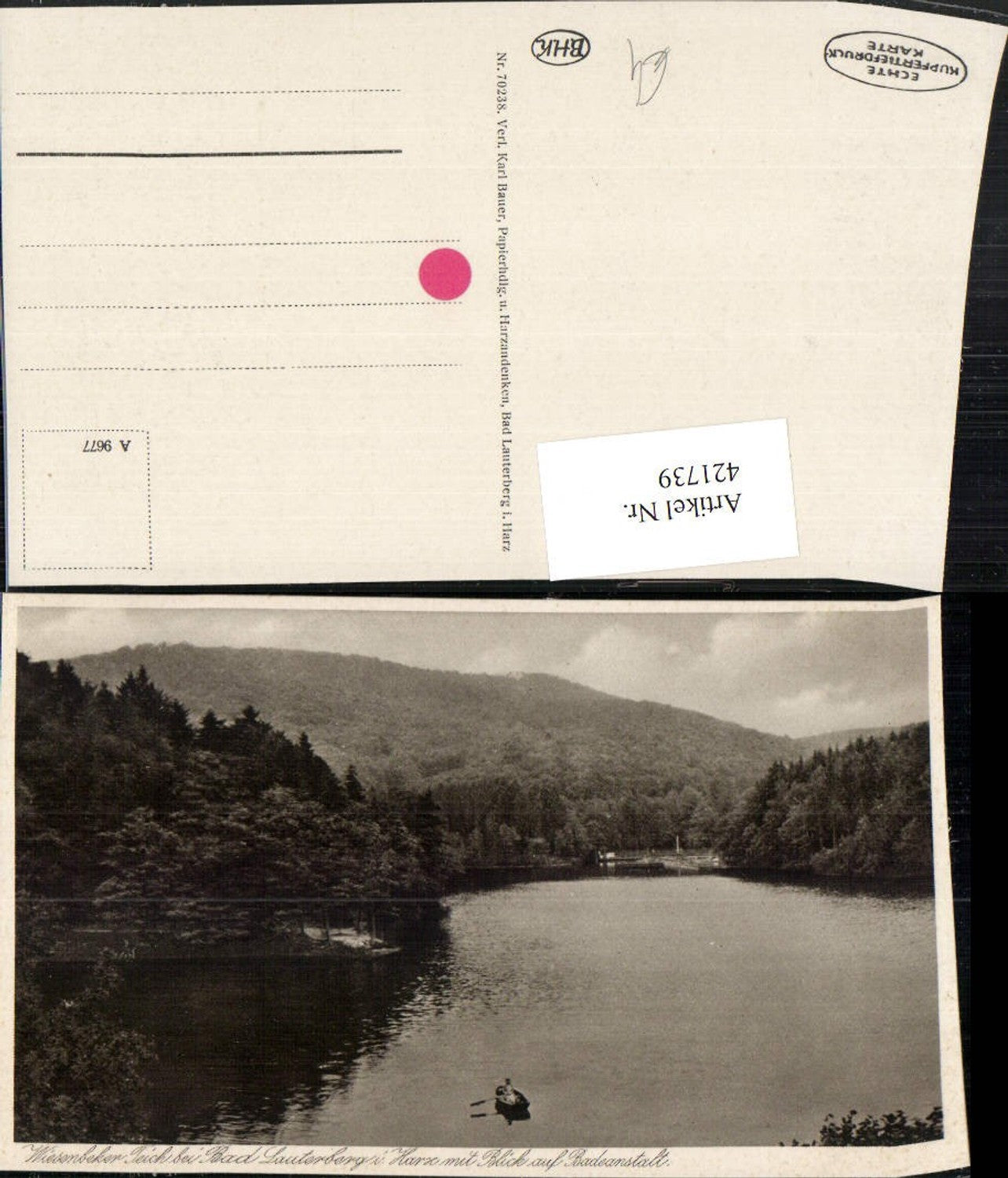 421739,Wiesenbeker Teich b. Bad Lauterberg im Harz m. Blick auf Badeanstalt