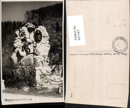 421787,Struberdenkmal am Pass Lueg b. Golling pub Foto Franz Feurich