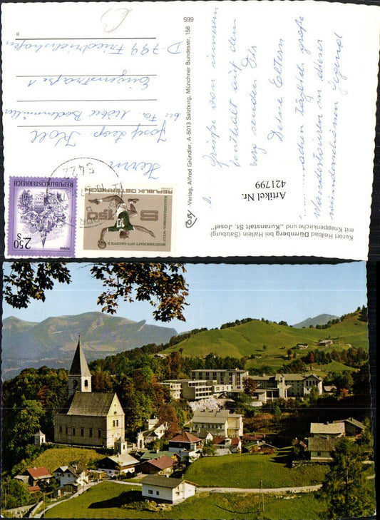 421799,Dürrnberg b. Hallein Totale m. Knappenkirche u. Kuranstalt St. Josef pub Cosy 665