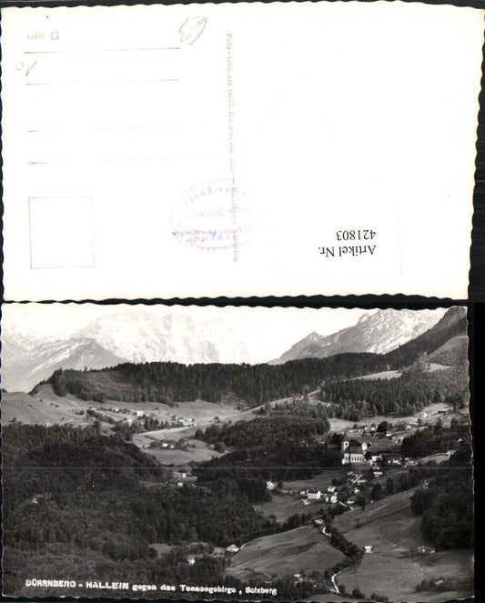 421803,Dürrnberg b. Hallein Totale geg. Tennengebirge Bergkulisse