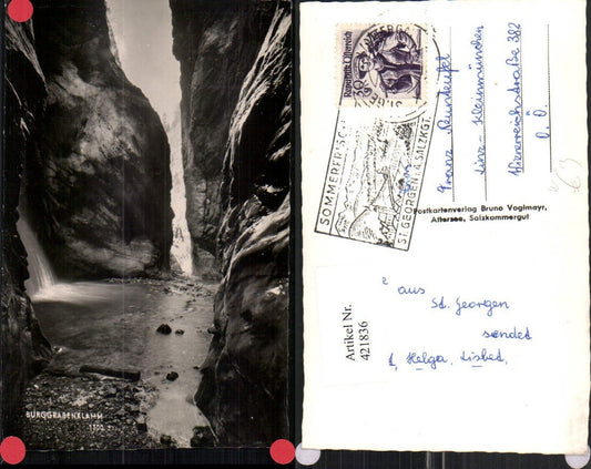 421836,Burggrabenklamm Klamm Schlucht b. St. Gilgen