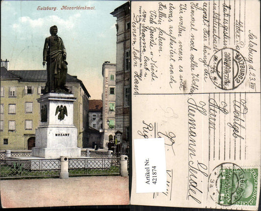 421874,Salzburg Mozartdenkmal Denkmal Statue pub Purger & Co 5925