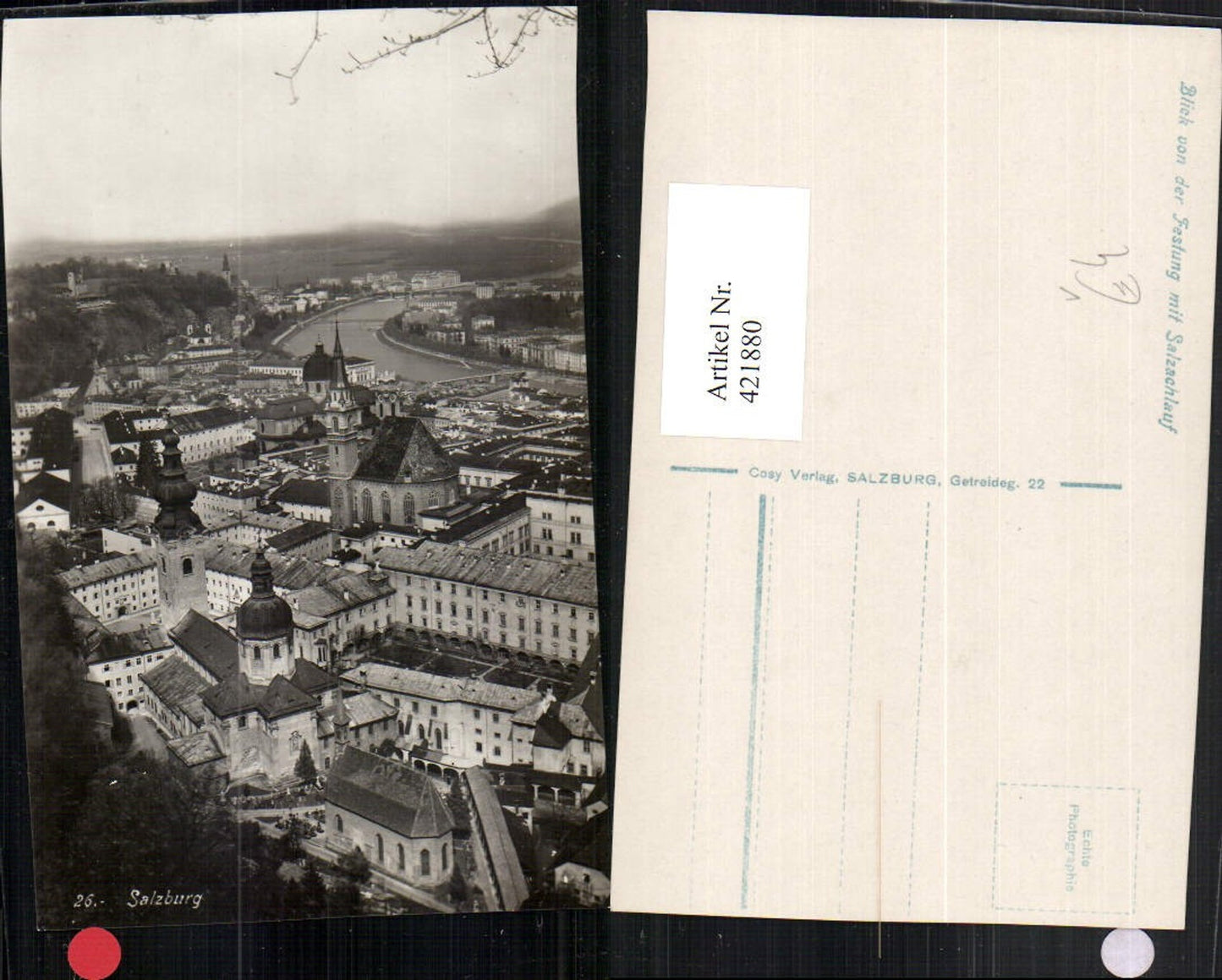 421880,Salzburg Teilansicht von d. Festung pub Cosy 26