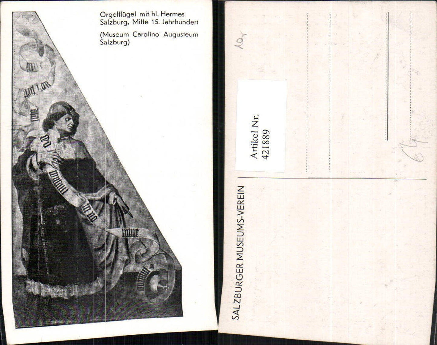 421889,Salzburg Museum Carolino Augusteum Orgelflügel m. Hl. Hermes