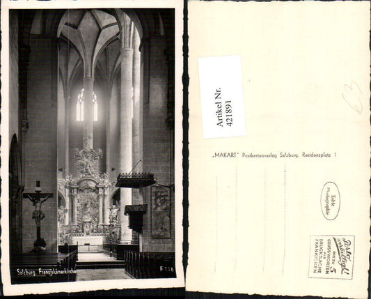 421891,Salzburg Franziskanerkirche Kirche Innenansicht Kanzel