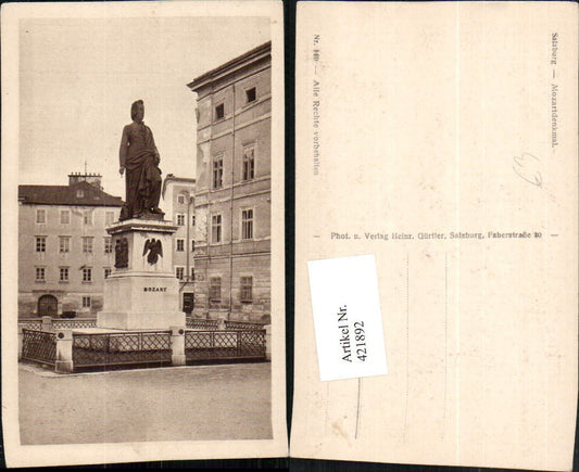 421892,Salzburg Mozartdenkmal Denkmal Statue