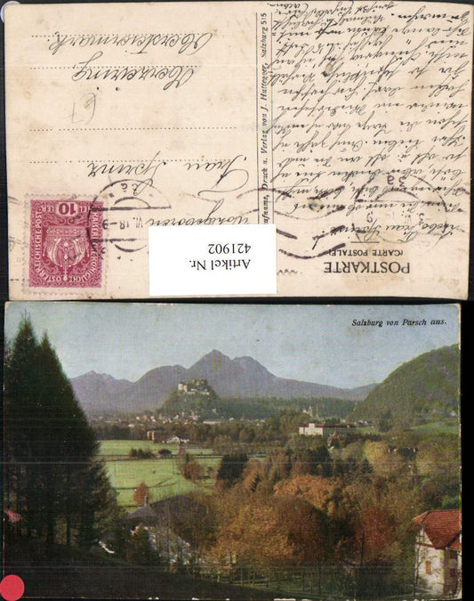 421902,Salzburg Teilansicht von Parsch Bergkulisse
