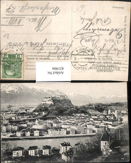 421904,Salzburg Totale m. Festung Bergkulisse pub G. Baldi 167