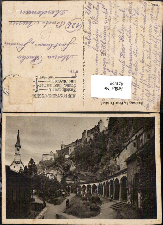 421909,Salzburg St. Peter Friedhof m. Festung
