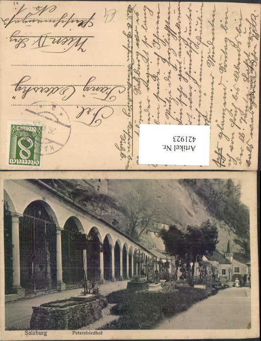 421923,Salzburg Petersfriedhof Friedhof Arkaden