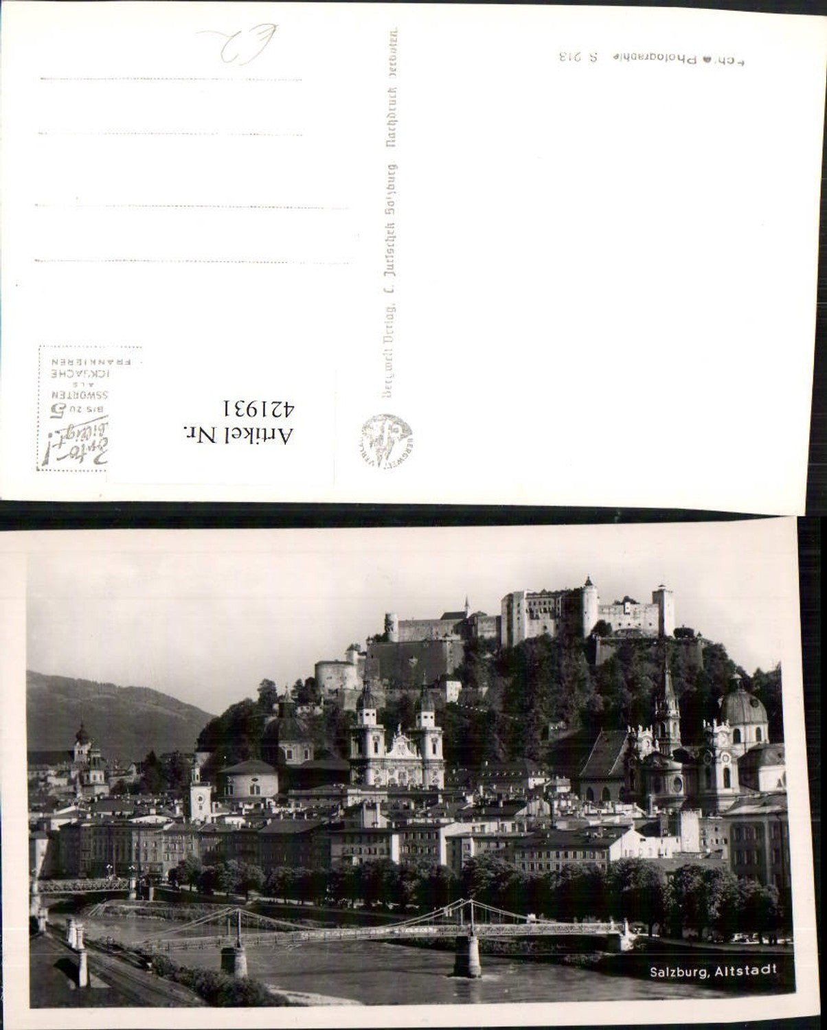 421931,Salzburg Teilansicht m. Festung Hohensalzburg