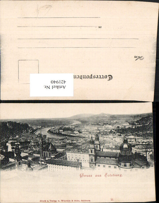421940,Gruß aus Salzburg Totale von d. Festung