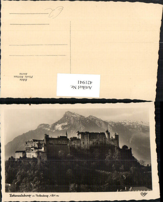 421941,Salzburg Festung Hohensalzburg m. Untersberg Bergkulisse pub Cosy