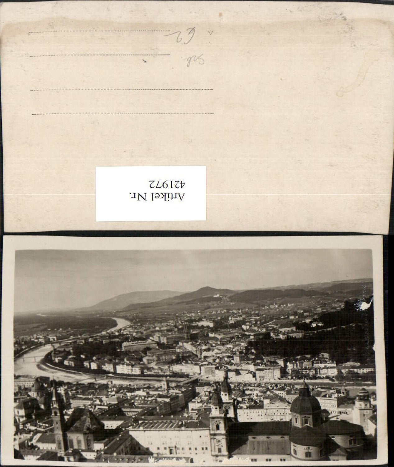 421972,Foto AK Salzburg Totale von der Festung