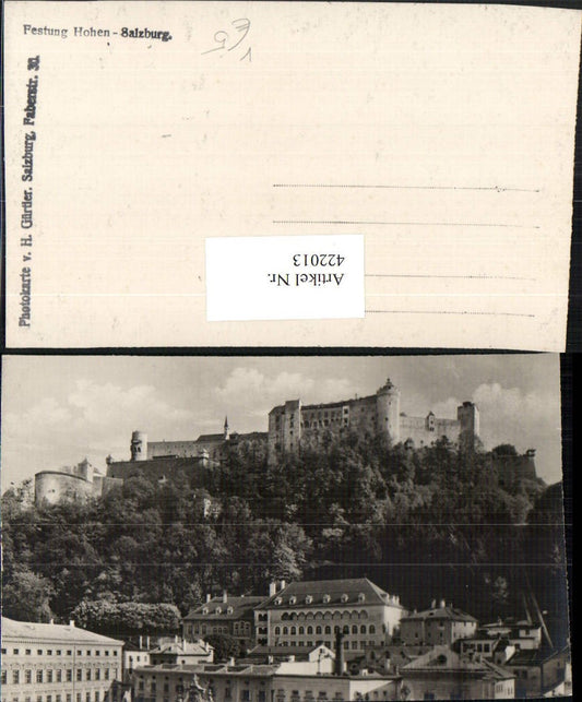 422013,Foto AK Salzburg Festung Hohensalzburg pub Foto H. Gürtler