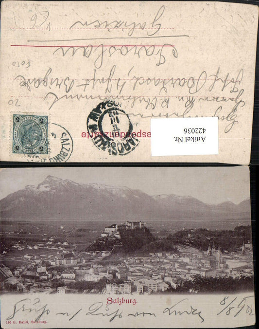 422036,Salzburg Totale m. Festung Bergkulisse pub G. Baldi 116