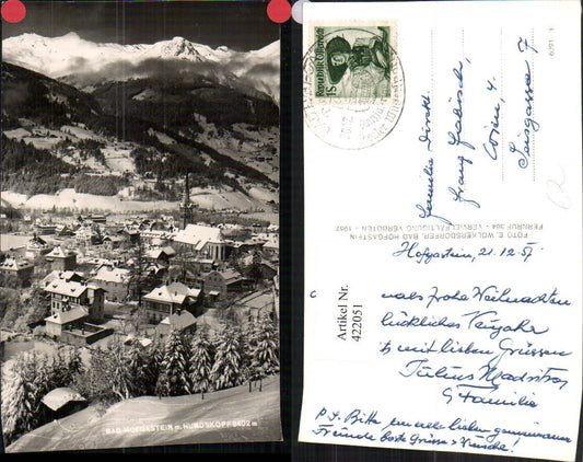 422051,Bad Hofgastein Totale m. Hundskopf Bergkulisse Winterbild