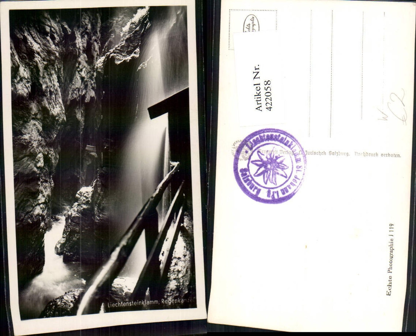 422058,Liechtensteinklamm Klamm Schlucht b. St. Johann Regenkanzel