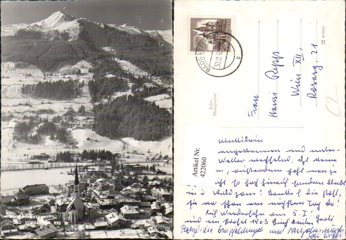 422060,Bad Hofgastein Totale Bergkulisse Winterbild