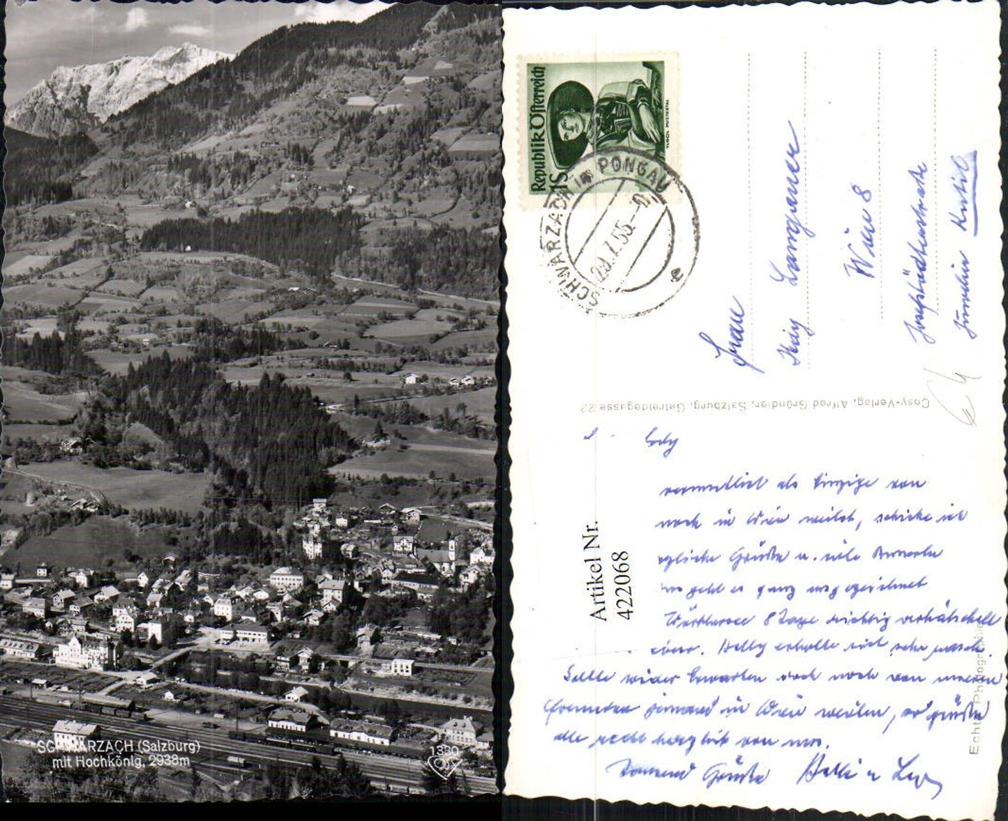 422068,Schwarzach Totale Bahnhof m. Hochkönig Bergkulisse pub Cosy 1330