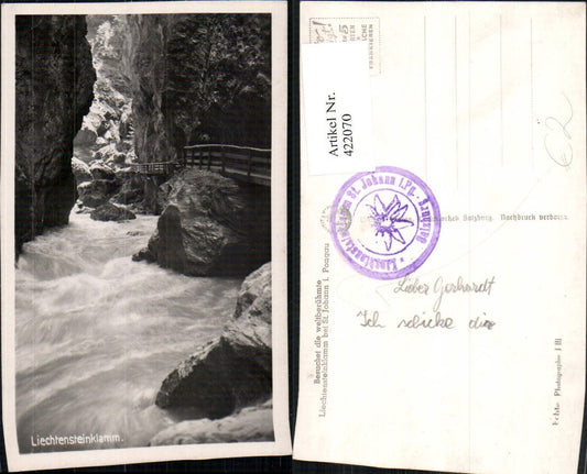 422070,Liechtensteinklamm Klamm Schlucht b. St. Johann im Pongau