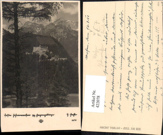 422078,Feste Burg Hohenwerfen b. Werfen Bergkulisse