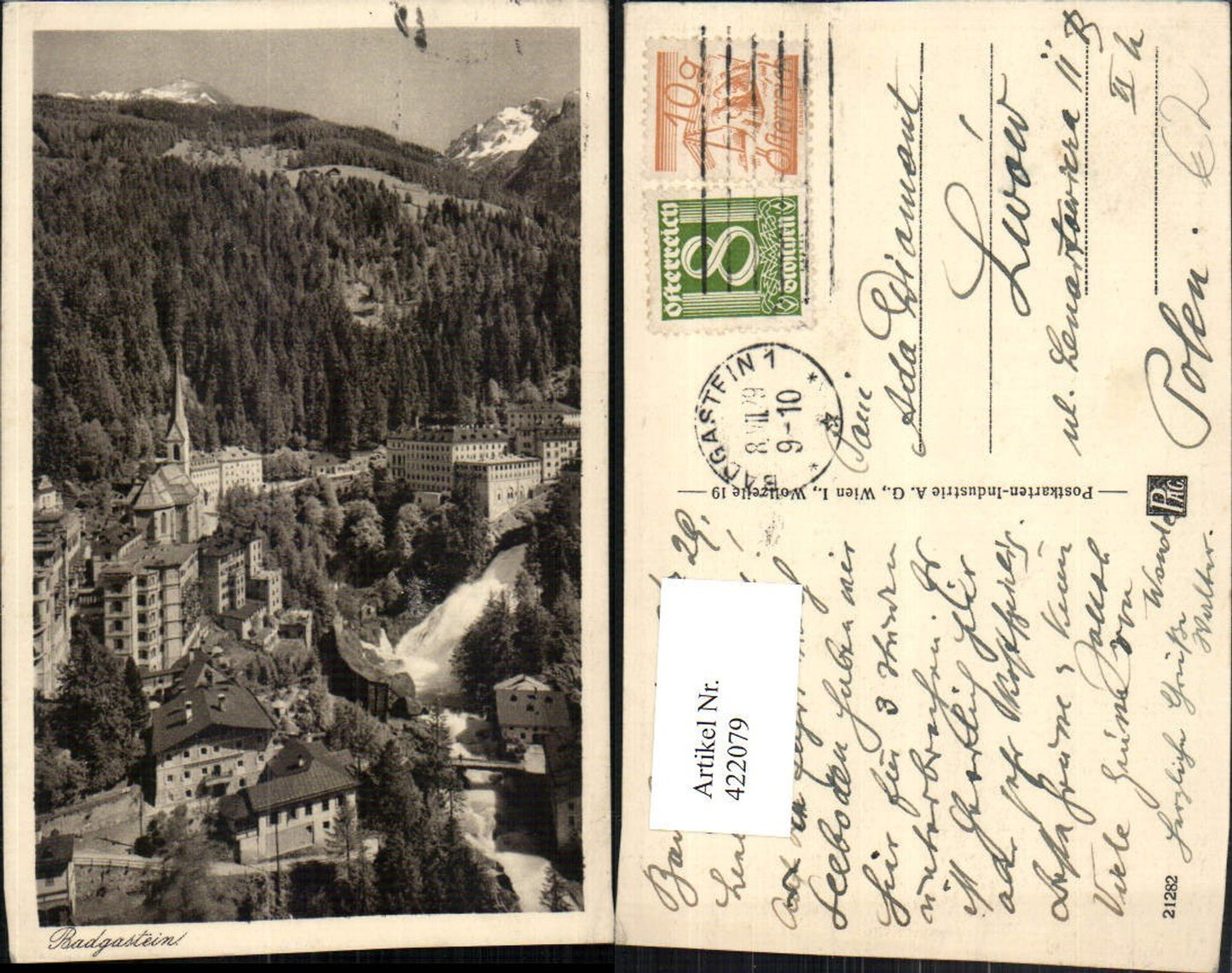 422079,Badgastein Bad Gastein Teilansicht Bergkulisse