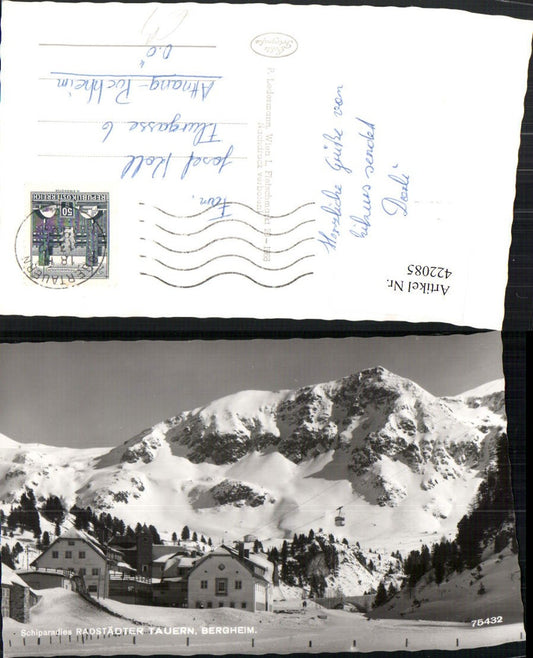 422085,Radstädter Tauern Bergheim b. Radstadt Seilbahn Bergkulisse Winterbild