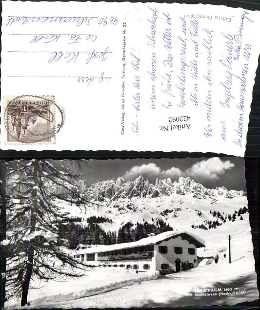 422092,Mitterbergalm b. Mühlbach am Hochkönig m. Mandlwand Bergkulisse Winterbild pub Cosy 911