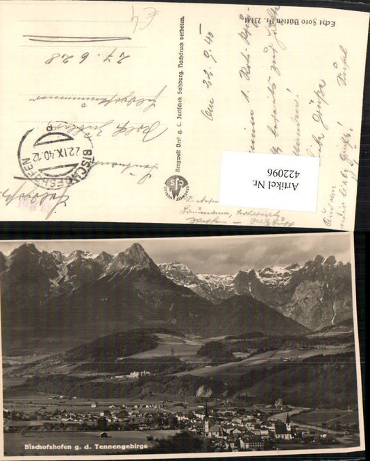 422096,Bischofshofen Totale geg. Tennengebirge Bergkulisse