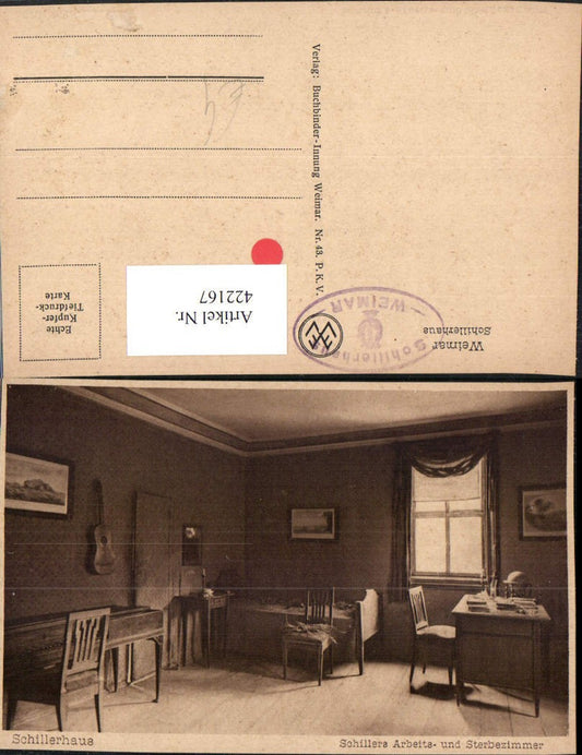 422167,Weimar Schillerhaus Arbeits- und Sterbezimmer Innenansicht