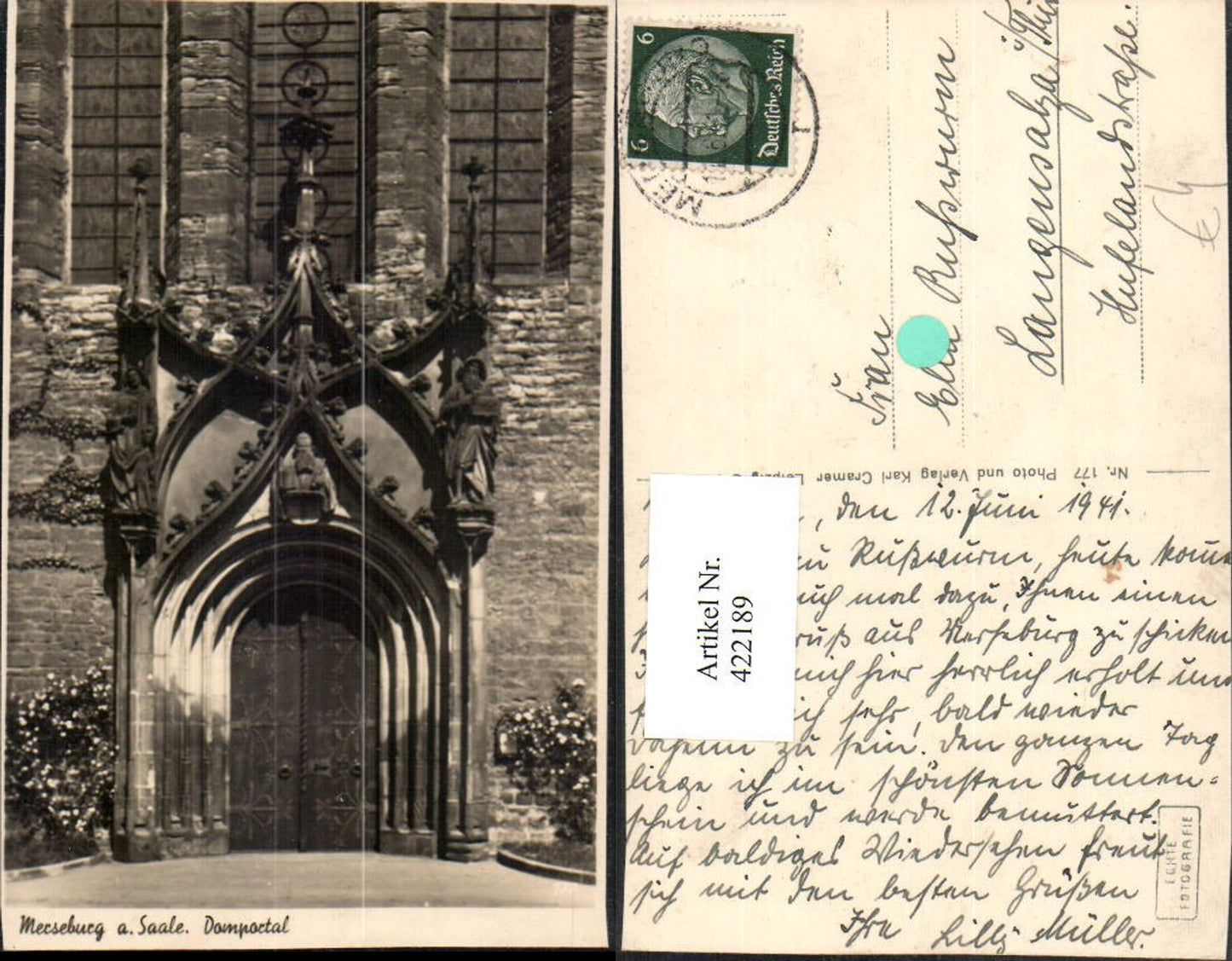 422189,Merseburg an d. Saale Domportal Kirche Portal