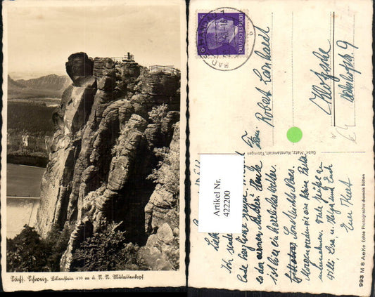422200,Sächsische Schweiz Lilienstein b. Porschdorf Felswand