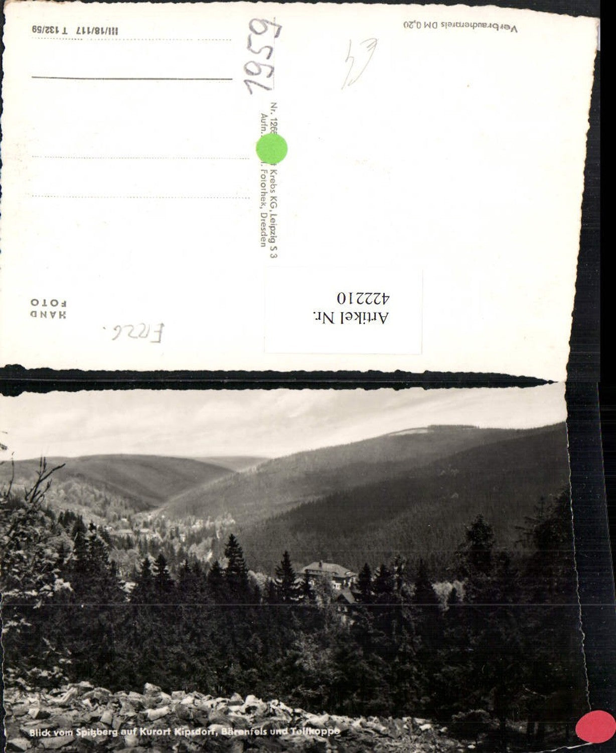 422210,Blick vom Spitzberg auf Kipsdorf Bärenfels u. Tellkoppe
