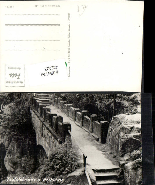 422222,Teufelsbrücke Brücke am Hockstein b. Rathen