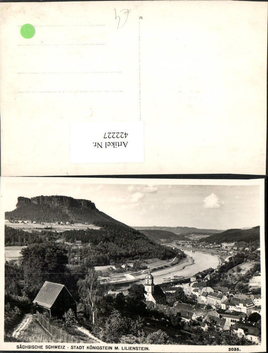 422227,Sächsische Schweiz Königstein Teilansicht m. Lilienstein