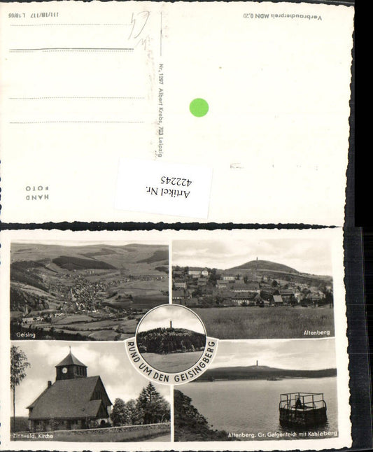 422245,Geising Totale Altenberg Zinnwald Kirche Galgenteich Mehrbildkarte