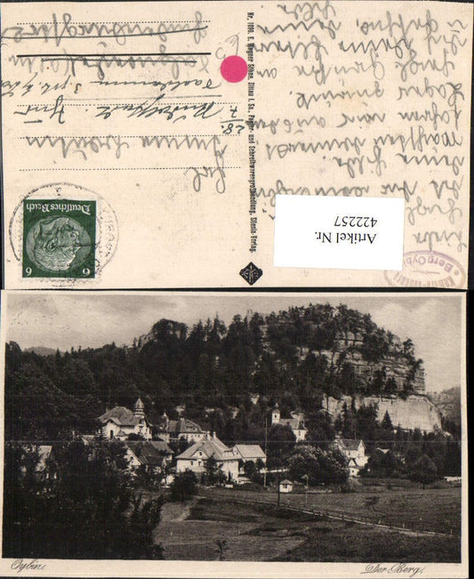 422257,Oybin Teilansicht m. Berg