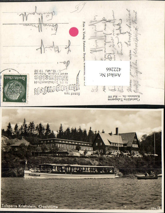 422266,Talsperre Kriebstein Gaststätte Boot Deutschland